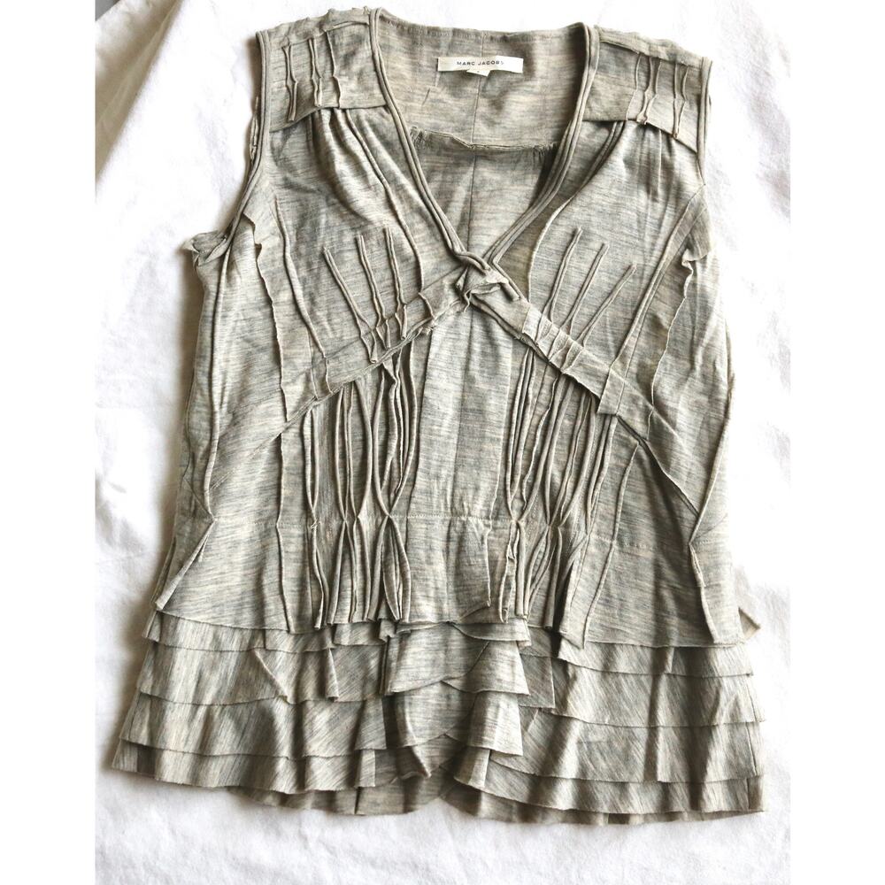 Marc Jacobs Soft Wool Marled Size 2 Layered Ruffle - Picture 5 of 10